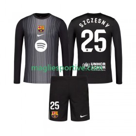 Completo Calcio Barcellona Szczesny 25 Portiere Bambino Divisa Terza 2025-2026 ML
